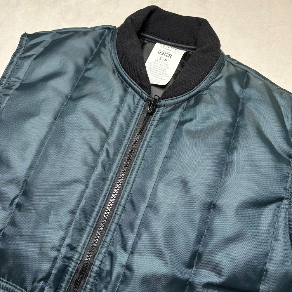 RefrigiWear Econo-Tuff Fiberfill Insulated Vest Mens S Blue Full-Zip Workwear - Picture 3 of 6